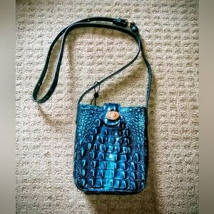Brahmin Marley Crocodile Embossed Crossbody Purse